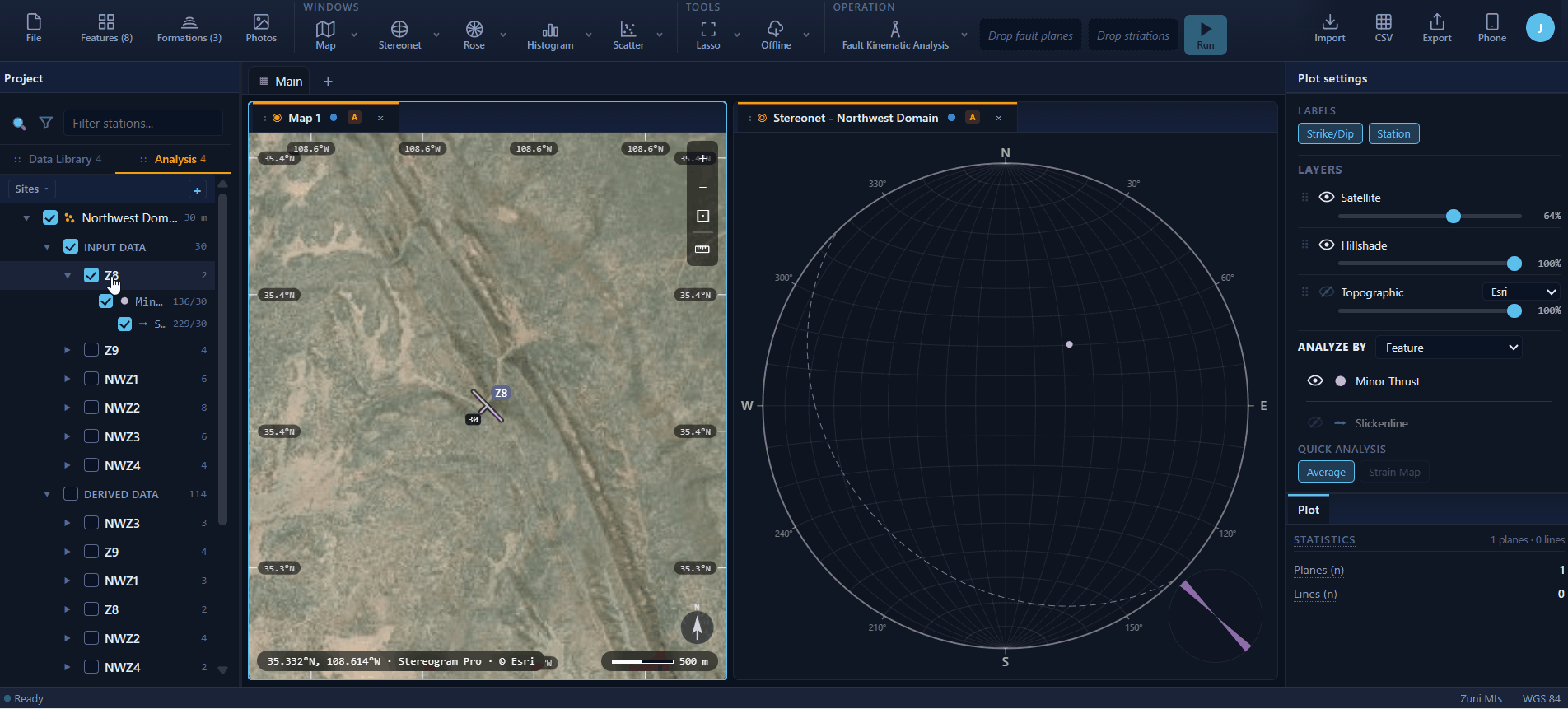 Fault kinematic analysis