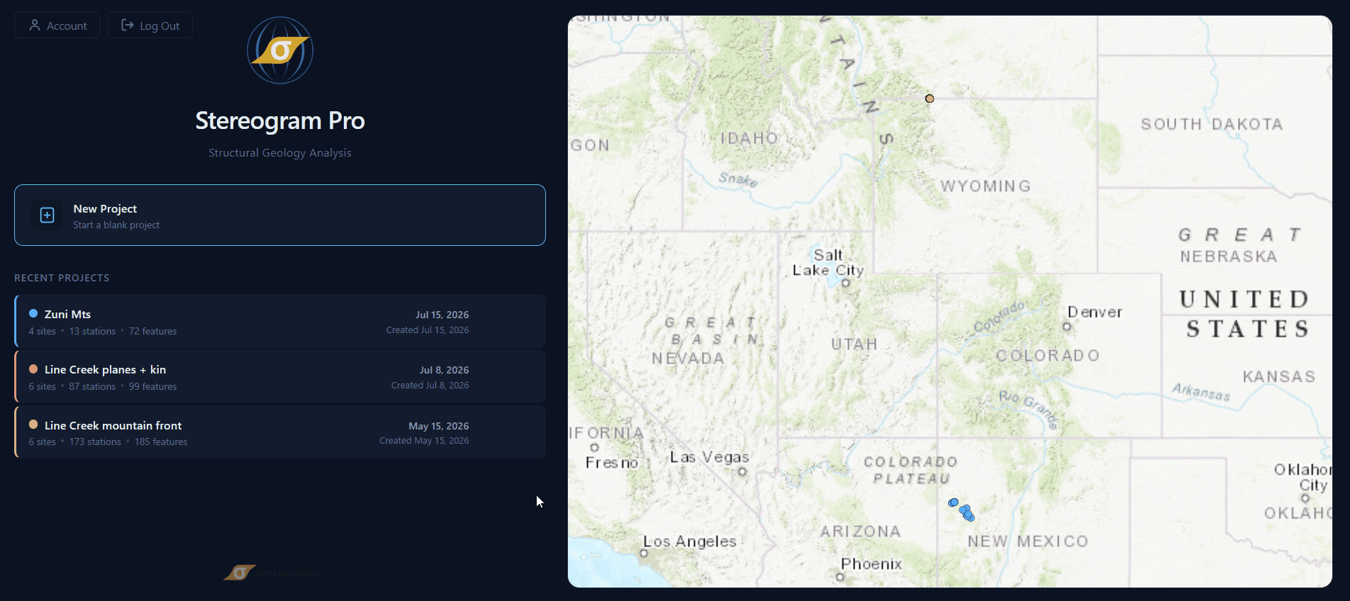Home dashboard