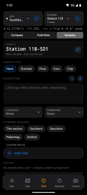 Figure 5.6: The Samples page.