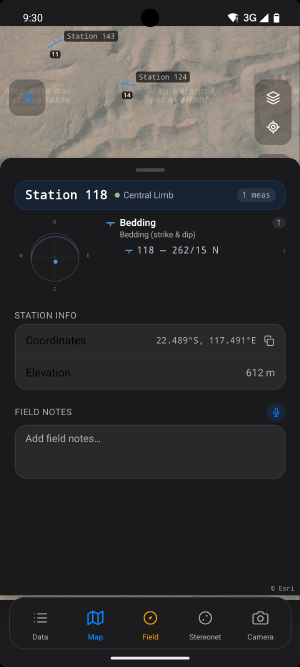 Figure 7.3: The station sheet expanded.