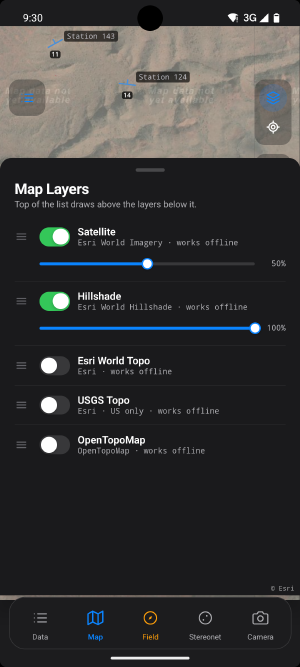 Figure 7.2: The Map Layers sheet.