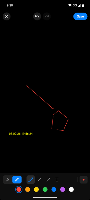 Figure 9.2: The markup tools. The photograph here is an emulator test frame.